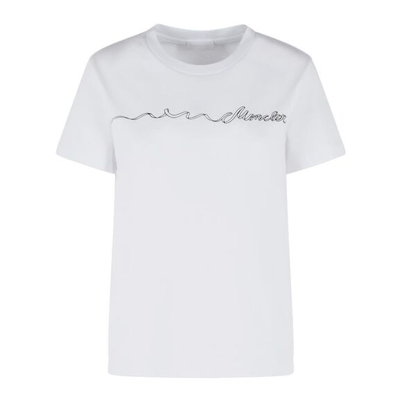 Moncler White Cotton T-Shirt Women